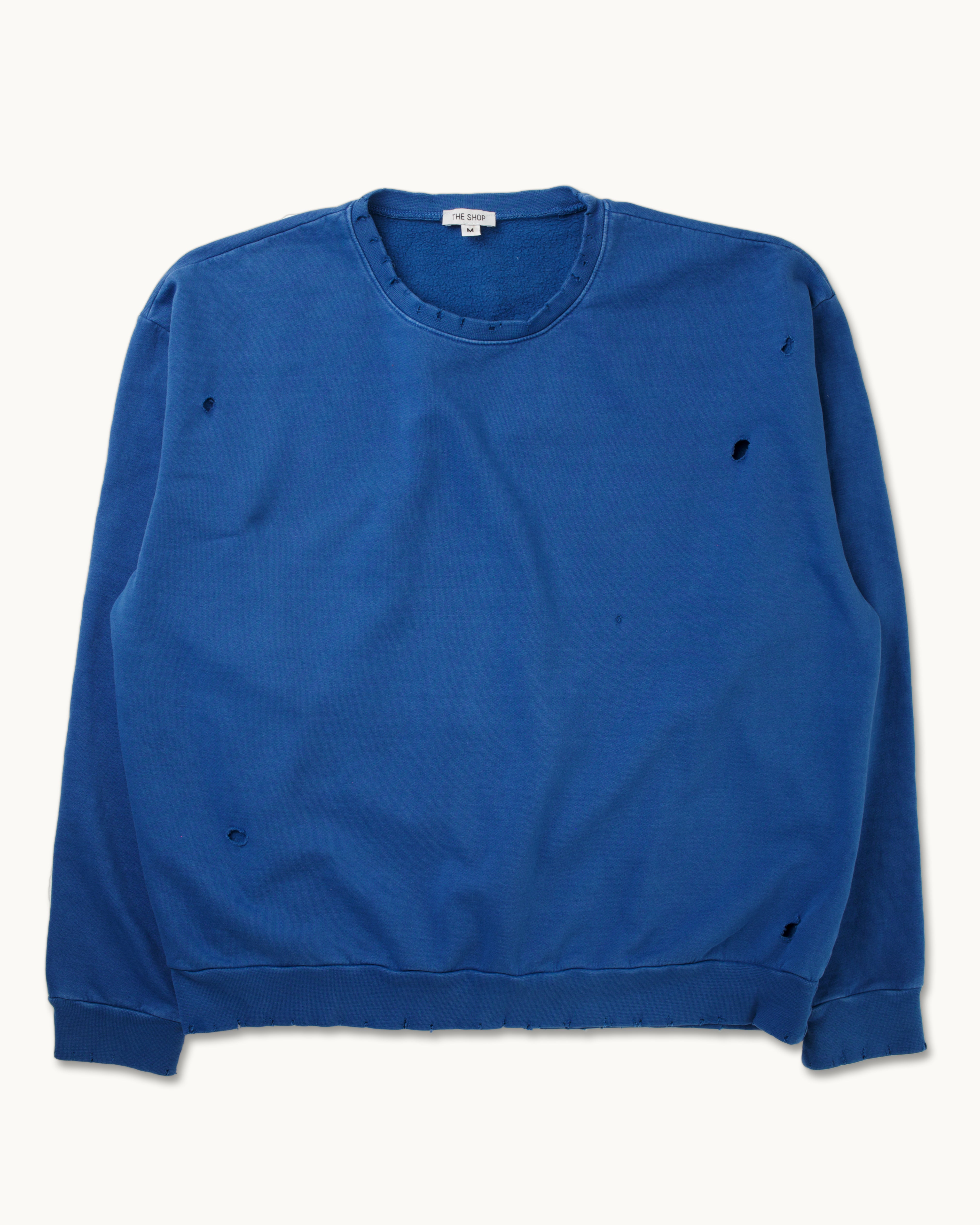 Fleece Distressed Sweatshirt